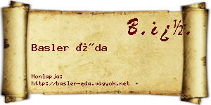 Basler Éda névjegykártya